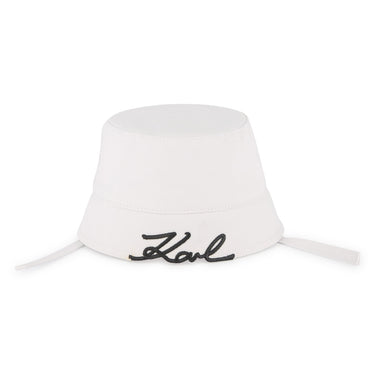 Gorra para el sol KARL LAGERFELD para niño y teen blanca bordada